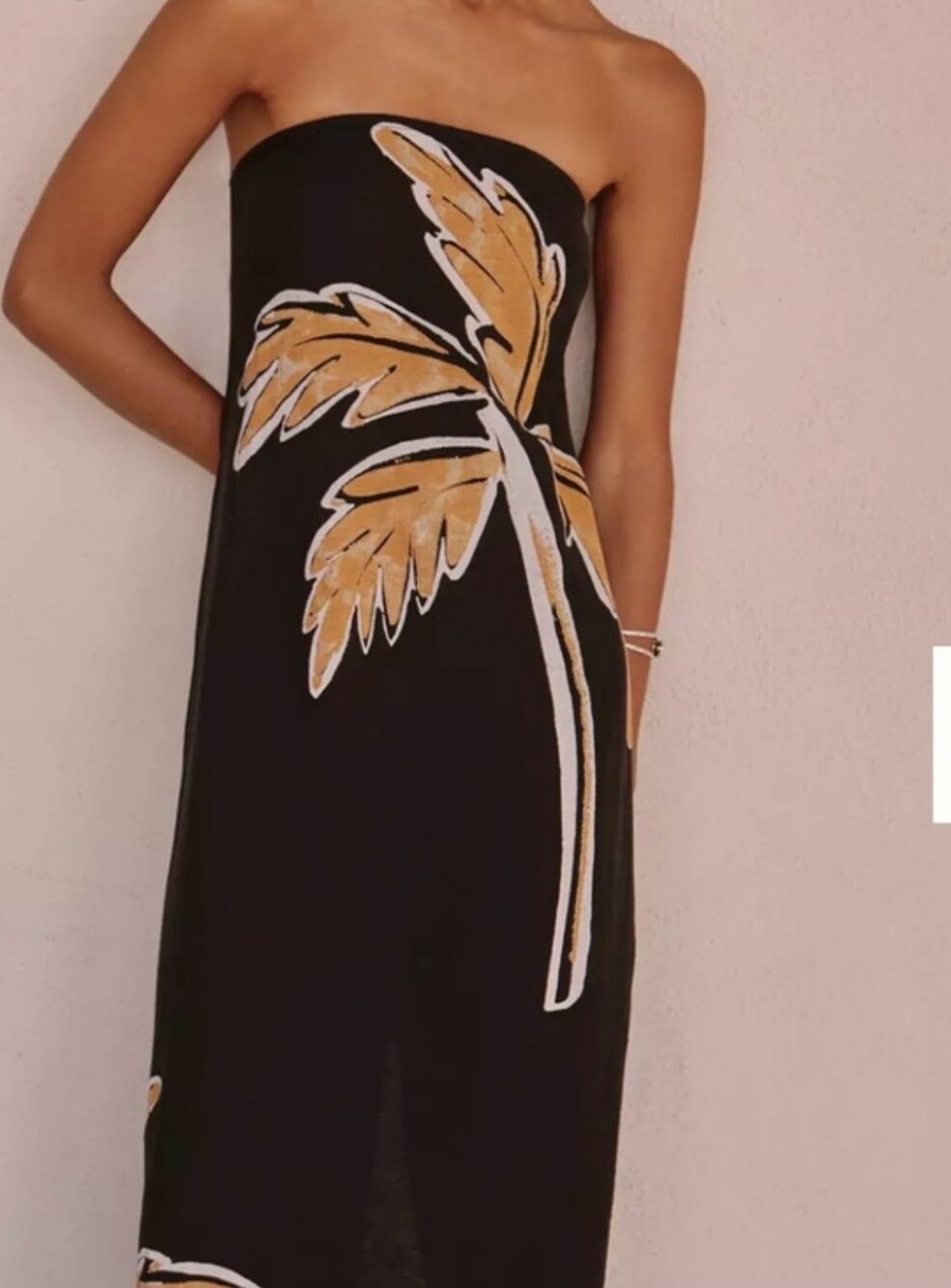 Anthrologie Black Strapless Dress *Artist Collab *XS *NWT